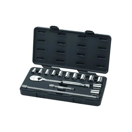 Gearwrench SKT SET 1/2" DR 6 PT SAE 15 PC MECHANIC GWR80706